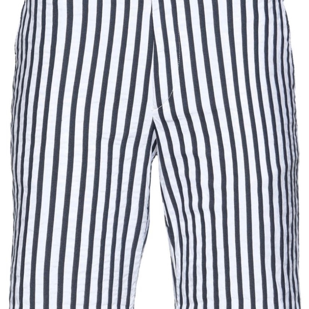 40 Weft Bermuda Shorts Blue/White Stripes - waist 38 - Picture 2 of 7